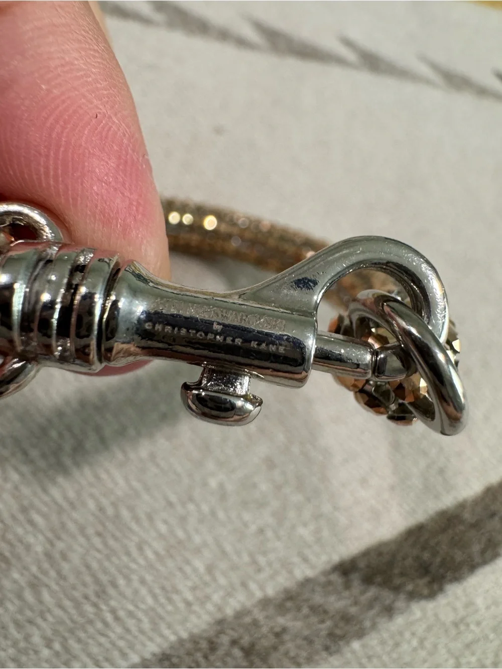 Atelier Swarovski by Christopher Kane Single Bolster Bracelet Champagne Gold